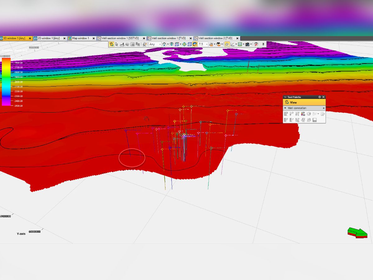 A computer generated image of the bottom section of a boat.