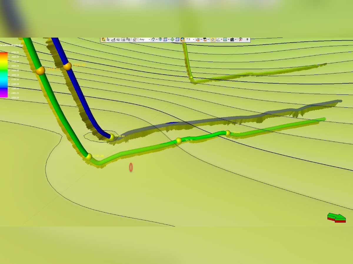 A computer generated image of a field with grass