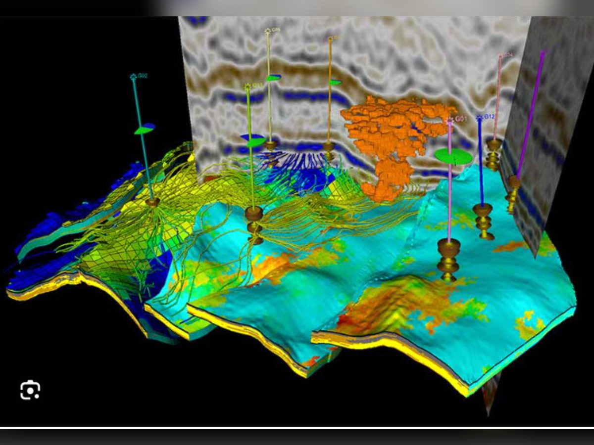 A 3 d image of the ocean floor with waves.