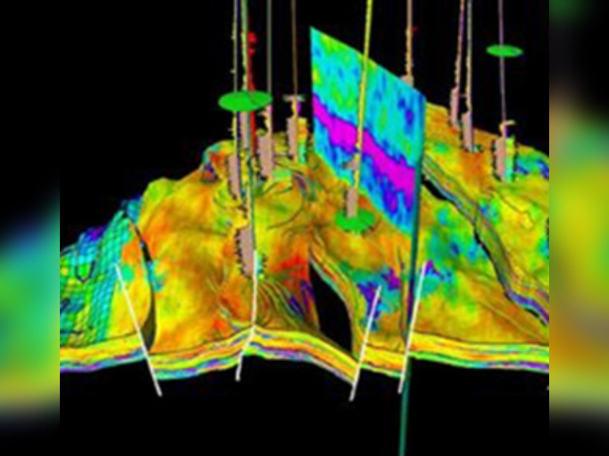 A 3 d image of the top of a mountain.