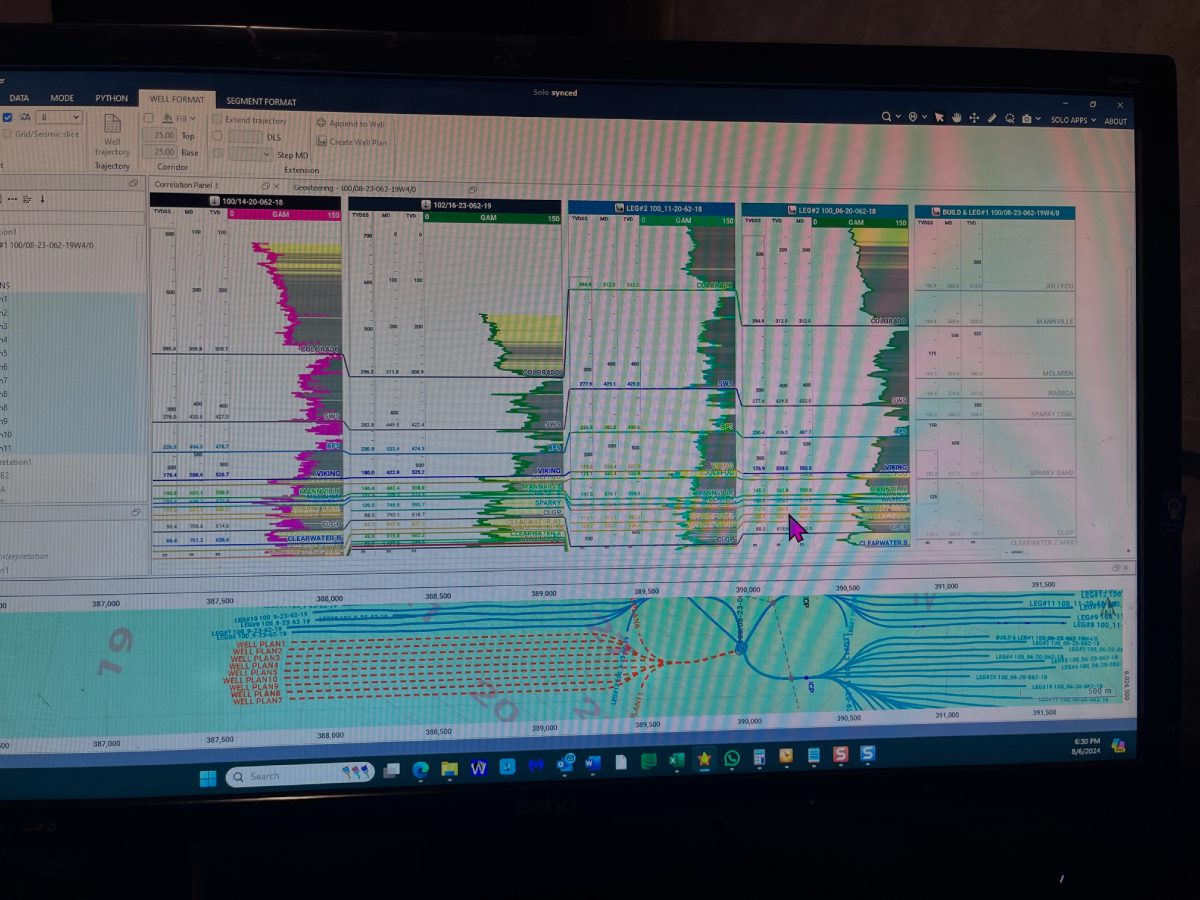 A computer screen with a lot of different colors on it